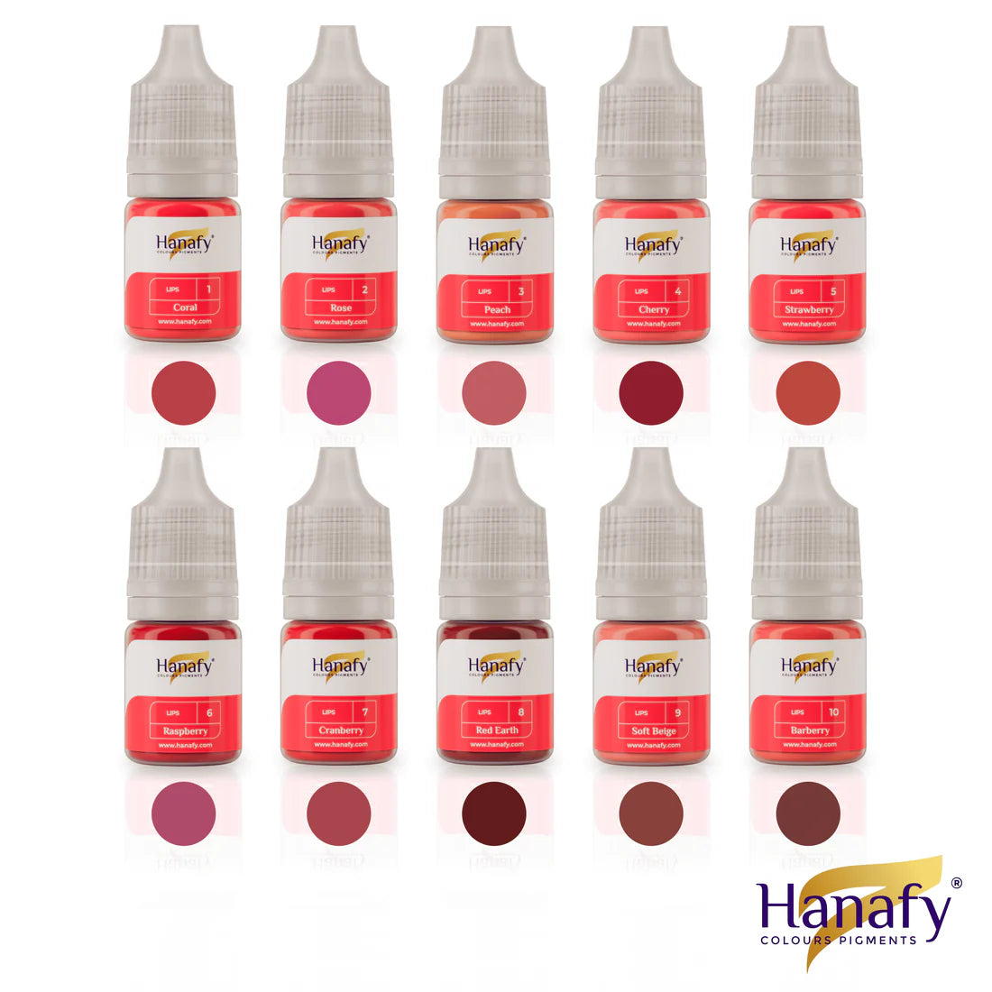 Hanafy Lip Pigment Mini Set (5ml)