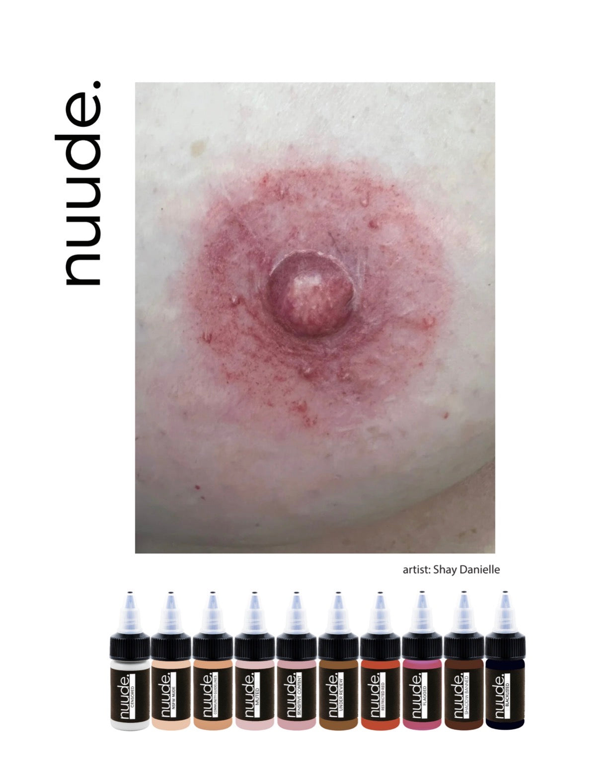 Nuude. Areola + Paramedical Tattoo Full Set of 10 (0.5oz)