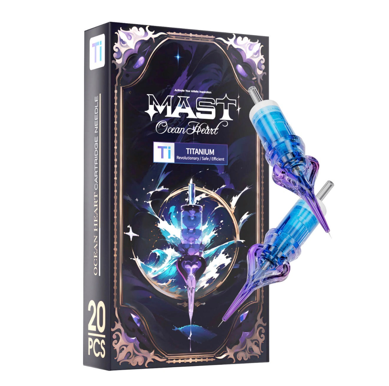 MAST OCEAN HEART TITANIUM UNIVERSAL NEEDLE CARTRIDGES - 20 PCS