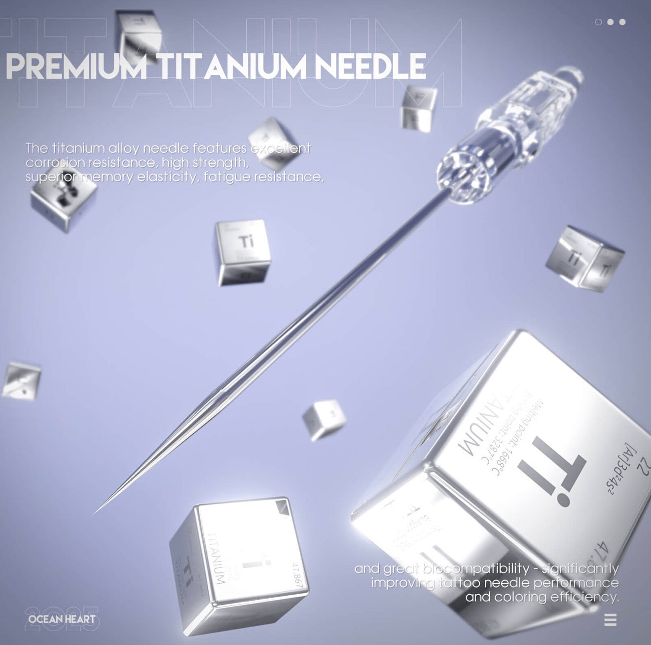 MAST OCEAN HEART TITANIUM UNIVERSAL NEEDLE CARTRIDGES - 20 PCS