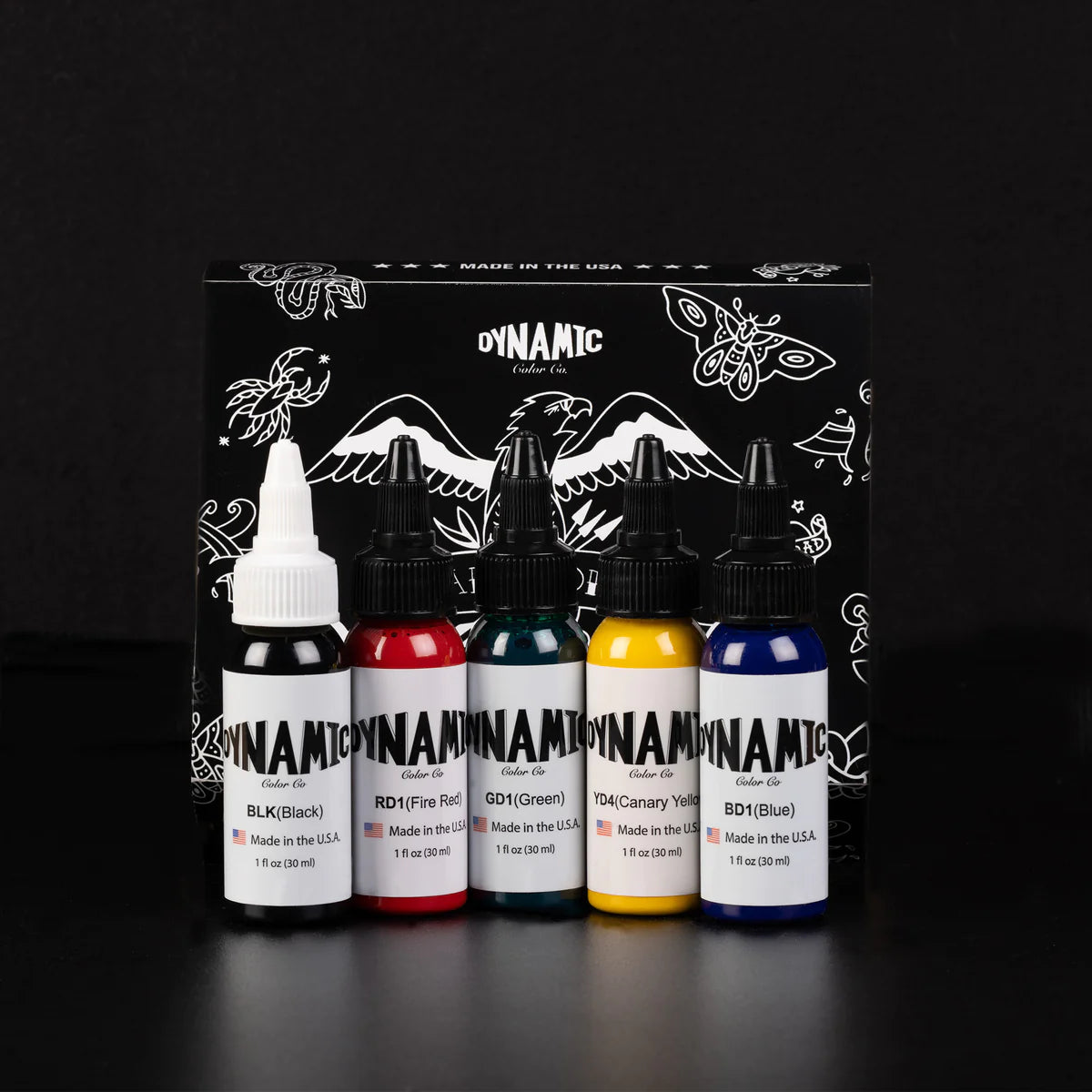 DYNAMIC TATTOO INK TRADITIONAL 1OZ COLOR SET