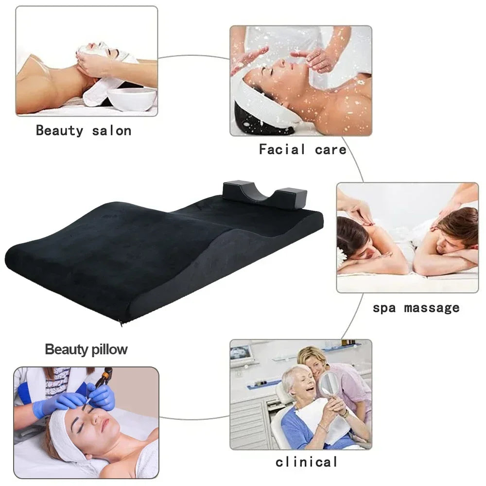 Ergonomic Memory Foam Curved Beauty Lash Bed Mattress Topper