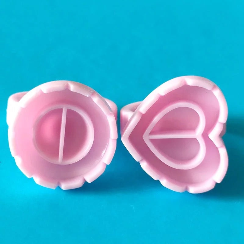 ANILLOS ADHESIVOS/PEGAMENTO COLOR ROSA FLORAL 100 UDS